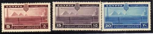EGYPT 1938 "TELECOMMUNICATIONS CONFERENCE CAIRO" SET OF 3 LMM(*). SG 269-71. CAT 7,60 POUNDS.