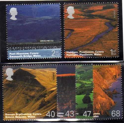 GREAT BRITAIN 2004 "JOURNEY IN WALES" SET OF 6 UMM. SG 2466-71. CAT 11,30 POUNDS