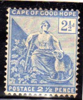 CAPE OF GOOD HOPE 1893 2,5d ULTRAMARINE MM(*). SACC 58a. CAT R170 (SACC 2015).