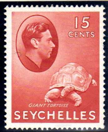 SEYCHELLES 1938 DEFINITIVE 15c BROWN CARMINE, CHALKY PAPER L.M.M. SG 139a. CAT 21 POUNDS.