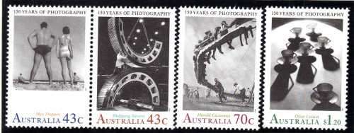 AUSTRALIA 1991 "150 YEARS AUSTRALIAN PHOTOGRAPHY" SET OF 4 U.M.M. SG 1291-94. CAT 5,10 POUNDS.