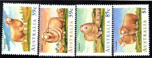 AUSTRALIA 1989 "SHEEP" SET OF 4 U.M.M. SG 1195-98. CAT 5 POUNDS.