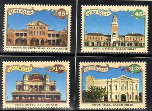AUSTRALIA 1992 "DISCOVERY OF GOLD CENT" SET OF 4 UMM. SG 1377-80. CAT 5,60 POUNDS.