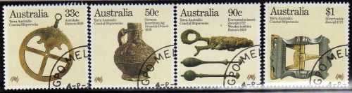 AUSTRALIA 1985 "AUSTRALIAN SETTLEMENT" (3RD ISSUE) SET OF 4 VFU. SG 993-96. CAT 7,15 POUNDS.
