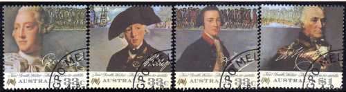 AUSTRALIA 1986 "AUSTRALIAN SETTLEMENT" (5TH ISSUE) SET OF 4 VFU. SG 1019-1022. CAT 6,65 POUNDS.