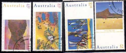 AUSTRALIA 1994 "AUSTRALIA DAY - PAINTINGS" SET OF 4 VFU. SG 1435-38. CAT 4,45 POUNDS.