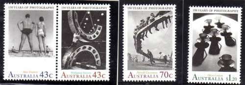 AUSTRALIA 1991 "150 YEARS AUSTRALIAN PHOTOGRAPHY" SET OF 4 UMM. SG 1291-94. CAT 5,10 GBP.