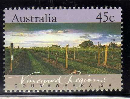 AUSTRALIA 1992 "VINEYARD REGIONS" SET OF 5 UMM. SG 1347-51. CAT 4 POUNDS.