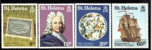 ST HELENA 1986 "HALLEY'S COMET" SET OF 4 U.M.M. SG 482-5. CAT 3,30 POUNDS.