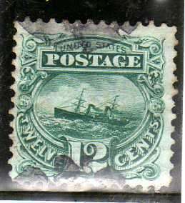 UNITED STATES OF AMERICA - USA 1869 DEFIN 12c FINE USED. SG 119. CAT 180 POUNDS.