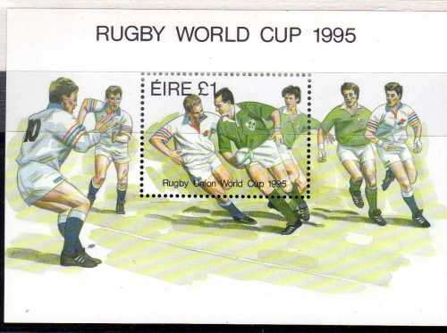 IRELAND 1995 "RUGBY WORLD CUP" SET OF 2 AND M/S U.M.M. SG 946 - 948. CAT 5,40 POUNDS.