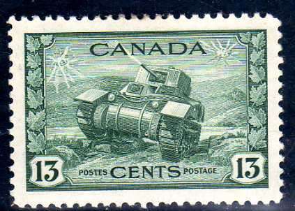 CANADA 1942 WAR EFFORT 13c LMM. SG 384. CAT 8 POUNDS.
