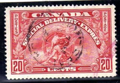CANADA 1935 SPECIAL DELIVERY 20c VERY FINE USED. SG S8. CAT 4,50 POUNDS.