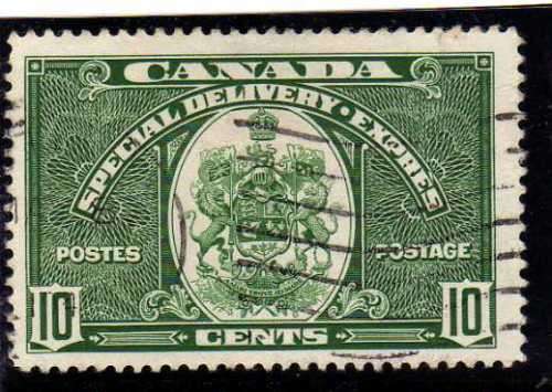CANADA 1938-9 SPECIAL DELIVERY 10c VERY FINE USED. SG S9. CAT 4 POUNDS.