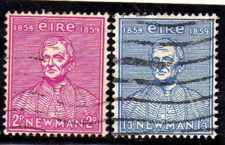 IRELAND 1954 "CENT FOUNDING CATHOLIC UNIVERSITY" SET OF 2 FINE USED. SG 160-161. CAT 6 POUNDS.