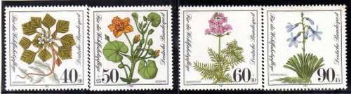 GERMANY WEST 1981 "ENDANGERED WILD FLOWERS" SET OF 4 UMM. SG 1972-75. CAT 5,15 POUNDS.
