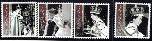 GIBRALTAR 2003 "50TH ANNIV OF QEII CORONATION" SET OF 4 U.M.M. SG 1031-34. CAT 6 POUNDS.