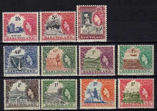 BASUTOLAND 1954 DEF SET OF 11 UMM. SACC 43 - 53. CAT R2569.