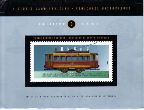 CANADA 1994 HISTORIC LAND VEHICLES PRES FOLDER WITH MINI SHEET OF 6 UMM. SG MS 1611. CAT 10 POUNDS.