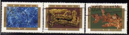 CANADA 1992 "150TH ANNIV OF GEOLOGICAL SURVEY" SET OF 5 FINE USED. SG 1509-1513. CAT 10 POUNDS.