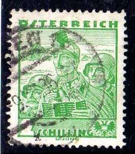 AUSTRIA 1934 DEFIN 2s GREEN VERY FINE USED. SG 735. CAT 8,50 POUNDS.