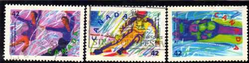 CANADA 1992 "WINTER OLYMPIC GAMES" SET OF 5 FINE USED. SG 1482-86. CAT 6,25 POUNDS.