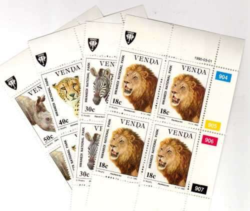 VENDA 1990 NWANEDI NAT PARK SET OF 4 IN CONTROL BLOCKS OF 4 UMM. SG 199-202. CAT 12 POUNDS.