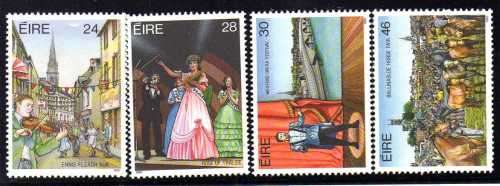 IRELAND 1987 "FESTIVALS" SET OF 4 UMM. SG 673-676. CAT 4,55 POUNDS.