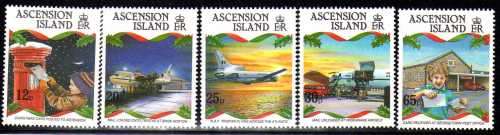 ASCENSION 1993 "CHRISTMAS" SET OF 5 UMM. SG 608-612. CAT 5,65 POUNDS.