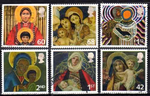 GREAT BRITAIN 2005 "CHRISTMAS" SET OF 6 FINE COMMERCIAL USED. SG 2582-87. CAT 11 GBP.