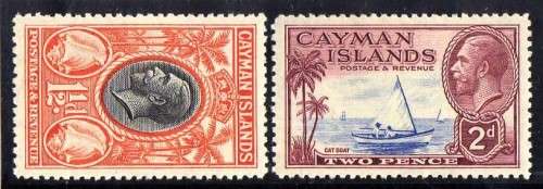 CAYMAN ISLANDS 1935 DEFINITIVE PART SET OF 6 MOUNTED MINT. SG 99-104. CAT 25,50 POUNDS.