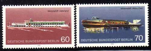 GERMANY BERLIN 1975 "BERLIN PLEASURE BOATS" SET OF 5 UMM. SG B467-71. CAT 6,90 POUNDS.