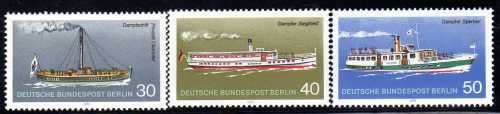 GERMANY BERLIN 1975 "BERLIN PLEASURE BOATS" SET OF 5 UMM. SG B467-71. CAT 6,90 POUNDS.