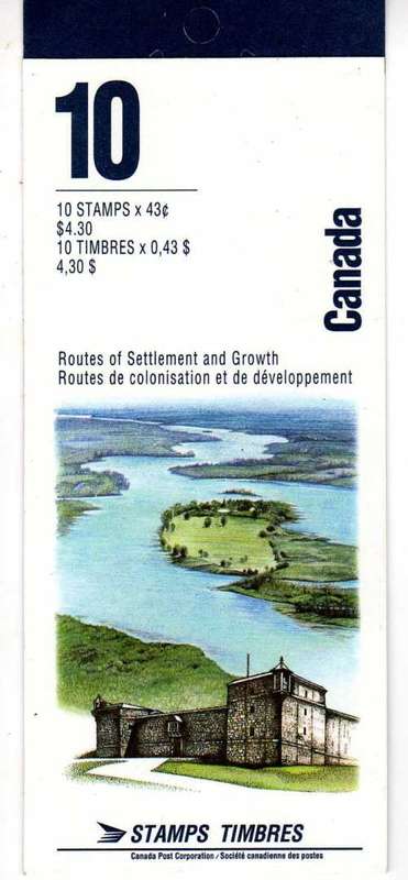 CANADA 1993 "CANADIAN RIVERS" BOOKLET WITH SET OF 10 STAMPS UMM. SG 1558-1562 X2. CAT 8 POUNDS.