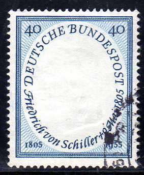 GERMANY WEST 1955 "150TH ANNIV DEATH OF SCHILLER" 40pf VFU. SG 1136. CAT 7,50 POUNDS. (2013)