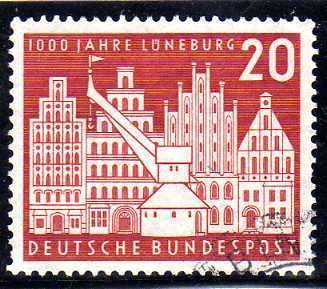 GERMANY WEST 1956 "MILLENARY OF LUNEBURG" SG 1156 V.F.U. CAT 11,50 POUNDS.