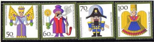 GERMANY WEST 1990 "CHRISTMAS" SET OF 4 UMM. SG 2333-36. CAT 7,70 POUNDS.