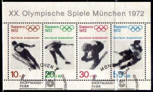 GERMANY WEST 1971 "OLYMPIC GAMES MUNICH" MINI SHEET VFU. SG MS 1593. CAT 4 POUNDS.