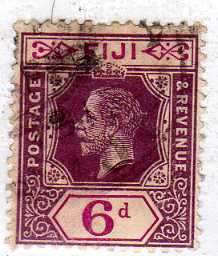 FIJI 1912 DEFIN 6d FINE USED. W/MARK MULTI CROWN CA. SG 133. CAT 5,50 POUNDS.