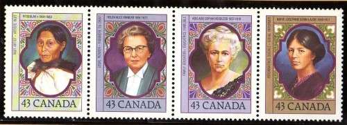 CANADA 1993 "PROMINENT CANADIAN WOMEN" SET OF 4 UMM. SG 1529-32. CAT 4,40 POUNDS.