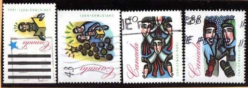 CANADA 1994 "CHRISTMAS" SET OF 4 VFU. SG 1617-1620. CAT 5,60 POUNDS.