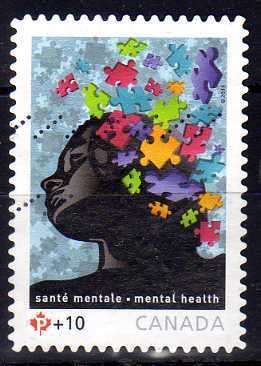 CANADA 2011 "MENTAL HEALTH" 1 STAMP + MINI SHEET VFU. SG 2818 + M/S 2819. CAT 4,40 POUNDS.