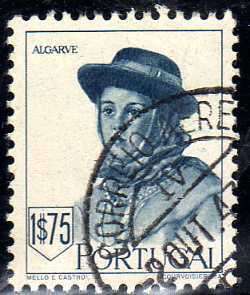 PORTUGAL 1947 REGIONAL COSTUMES 1$75 VFU. SG 1007. CAT 6,25 POUNDS.