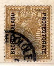 BECHUANALAND 1925 DEFIN 1/- GOOD USED. SACC 93. CAT R500.