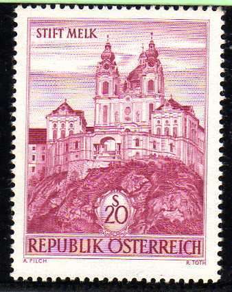 AUSTRIA 1957 "BUILDINGS" 20S UMM. SG 1323. CAT 6,50 POUNDS.