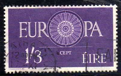 IRELAND 1960 "EUROPA" 1/3d VIOLET VERY FINE USED. SG 183. CAT 20 POUNDS.