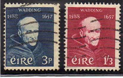 IRELAND 1957 DEATH TERCENT LUKE WADDING SET OF 2 FU. SG 170-171. CAT 8,50 POUNDS.
