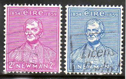 IRELAND 1954 "CENT FOUNDING CATHOLIC UNIVERSITY" SET OF 2 FINE USED. SG 160-161. CAT 6 POUNDS.