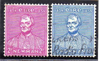 IRELAND 1954 "CENT FOUNDING CATHOLIC UNIVERSITY" SET OF 2 FINE USED. SG 160-161. CAT 6 POUNDS.