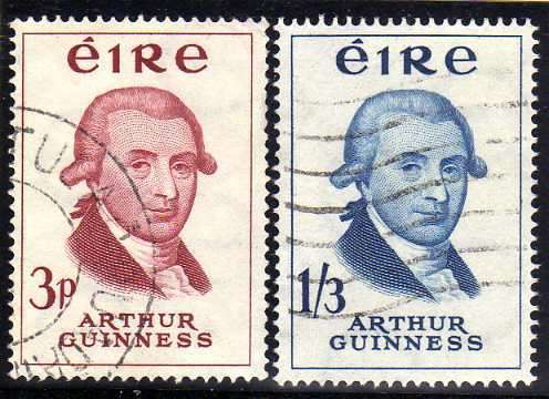 IRELAND 1959 "BICENT OF GUINESS BREWERY" SET OF 2 FINE USED. SG 178-9. CAT 12 POUNDS.